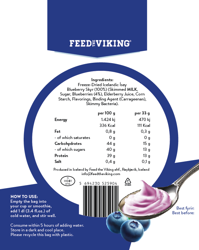 Frostþurrkað Bláberjaskyr