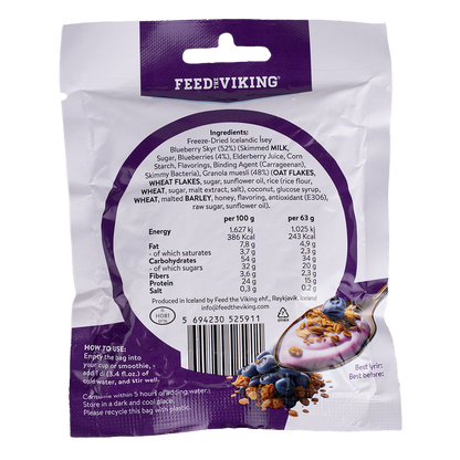 Frostþurrkað Bláberjaskyr með Múslí